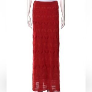 M by Missoni Lace Pattern Midi Skirt